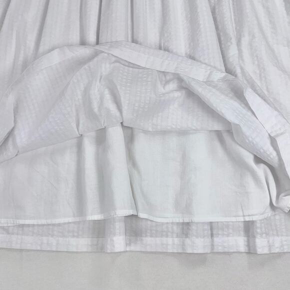 Old Navy Women's Tiered Puff Sleeve Midi Dress XXL White Pockets - Picture 10 of 16